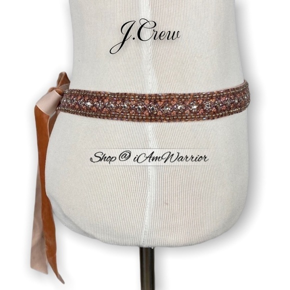 J.Crew NWOT beaded blush velvet sash belt *shop@iamwarrior main image 8
